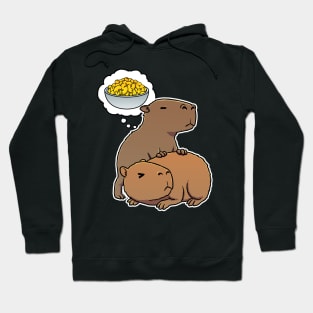 Capybara hungry for Mac and Cheese Hoodie